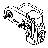 Heavy Duty Square Pedestal Grounding Clamp